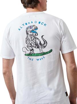 Traduction en français : T-shirt Altonadock Wave blanc pour homme