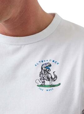 Traduction en français : T-shirt Altonadock Wave blanc pour homme