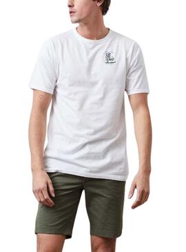 Traduction en français : T-shirt Altonadock Wave blanc pour homme