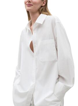 Chemise Ecoalf Andrea Blanc pour Femme