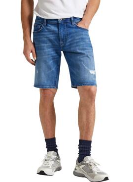 Bermuda Pepe Jeans Taper Ripped Jeans para hombre.