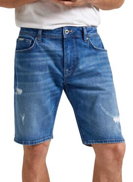 Bermuda Pepe Jeans Taper Ripped Jeans para hombre.