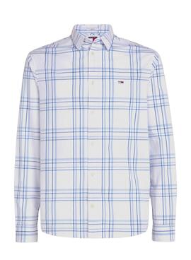 Chemise Tommy Jeans en Popeline à Carreaux pour Homme