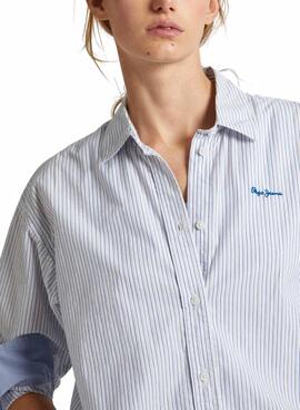 Chemise Pepe Jeans Pixie Bleue pour Femme