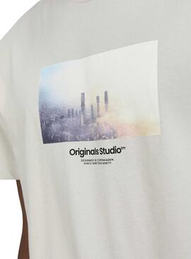 T-shirt Jack and Jones Picture Gris pour Homme