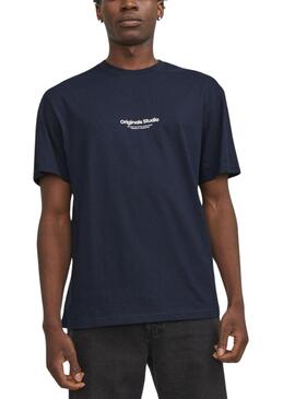 T-shirt Jack and Jones Vesterbro Marine Homme