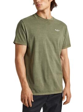 T-shirt Pepe Jeans Jacko Vert pour Homme