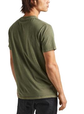 T-shirt Pepe Jeans Jacko Vert pour Homme