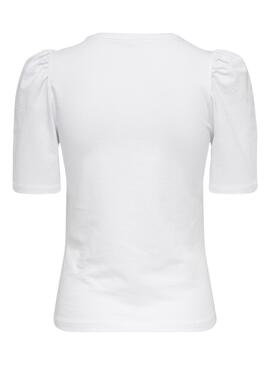 Maillot Only Live Love 2/4 Pufftop Blanc Femme