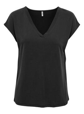 Maillot Only Free Life S/S V-Neck Noir Femme