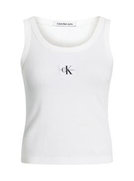 Maillot Calvin Klein Woven Label Blanc Femme