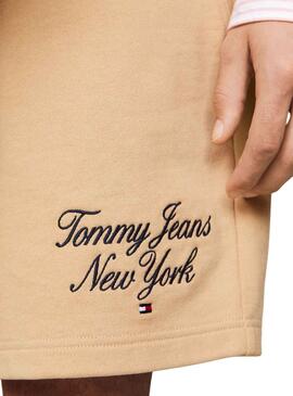Bermuda Tommy Jeans Luxe Camel pour homme