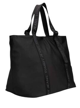Sac Tommy Jeans Script Noir pour Femme