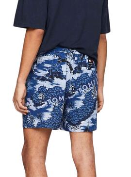 Shorts Bermuda Tommy Jeans Hawaïen Bleu pour Homme