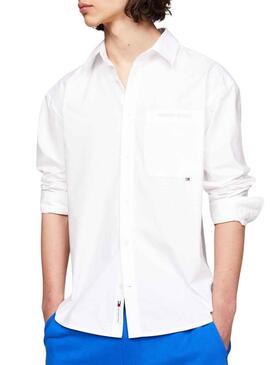 Chemise Tommy Jeans Classic Blanc pour Homme