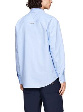 Chemise Tommy Jeans Classic Bleue pour Homme