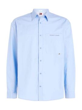 Chemise Tommy Jeans Classic Bleue pour Homme