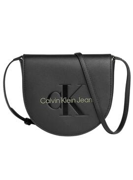 Bourse Calvin Klein Saddle Noir pour Femme