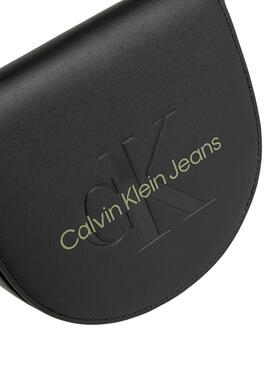 Bourse Calvin Klein Saddle Noir pour Femme