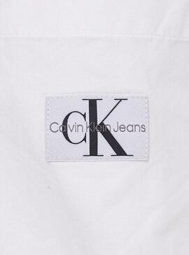 Chemise Calvin Klein Woven Label Blanc Femme