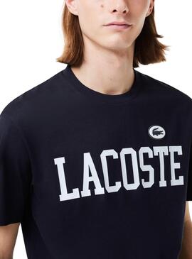 Maillot Lacoste Contrast Marin pour Homme