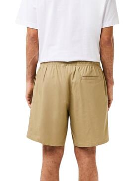 Bermudes Lacoste Relaxed Beige pour Homme