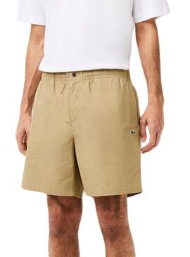 Bermudes Lacoste Relaxed Beige pour Homme