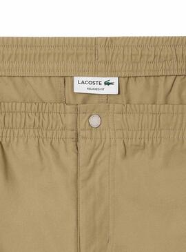 Bermudes Lacoste Relaxed Beige pour Homme