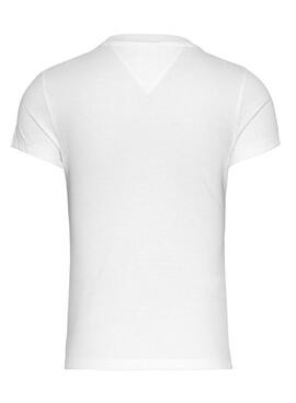 T-shirt Tommy Jeans Slim Logo Blanc pour Femme