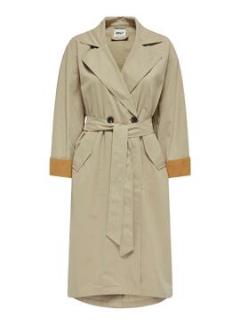 Trench-coat Only Crystal Beige pour Femme
