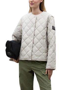 Veste Ecoalf Musa Beige pour Femme