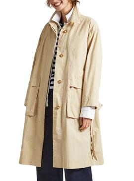 Gabardina Pepe Jeans Tai Beige pour Femme