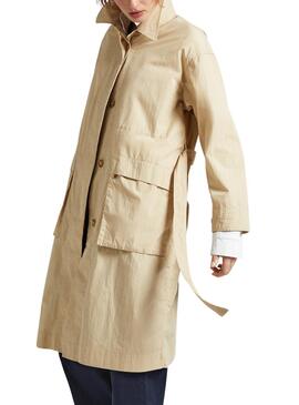 Gabardina Pepe Jeans Tai Beige pour Femme