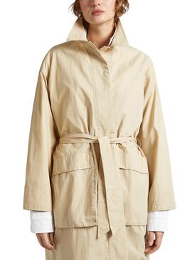 Gabardina Pepe Jeans Tai Beige pour Femme