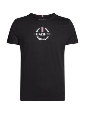 Camiseta Tommy Hilfiger Global Noir pour Homme