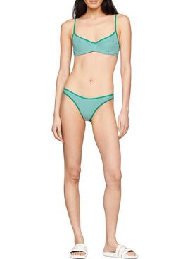 Sandales Tommy Hilfiger tressées blanches Logo