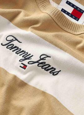 Maillot à rayures audacieuses Tommy Jeans Tostado Homme