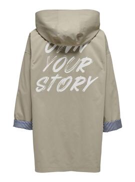 Manteau oversize beige pour femme Only Della
