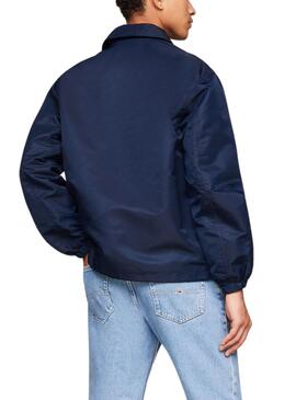 Veste Tommy Jeans Coach Marine pour Homme