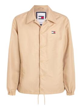 Veste Tommy Jeans Coach Beige pour Homme