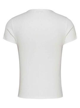 Maillot Tommy Jeans Slim Blanc pour Femme