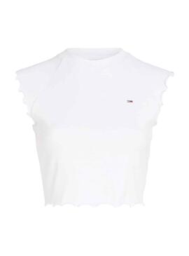 T-shirt Tommy Jeans Lock Blanc pour Femme.