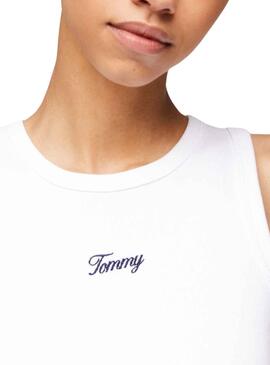 Maillot Tommy Jeans Tank Blanc pour Femme