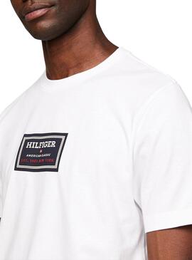 Maillot Tommy Hilfiger Label HD Blanc Homme