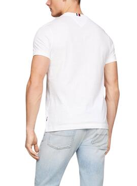 T-shirt Tommy Hilfiger Global Blanc pour Homme