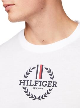 T-shirt Tommy Hilfiger Global Blanc pour Homme