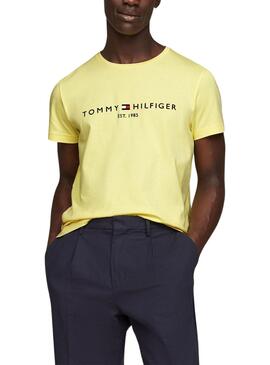 Maillot Tommy Hilfiger Logo Jaune pour Homme