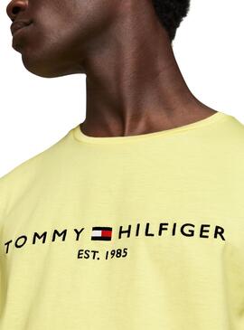 Maillot Tommy Hilfiger Logo Jaune pour Homme