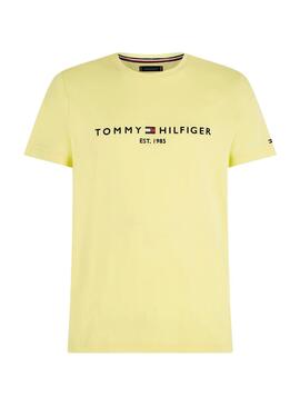Maillot Tommy Hilfiger Logo Jaune pour Homme