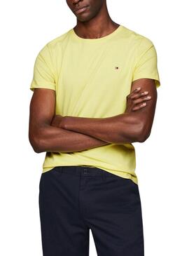 T-shirt Tommy Hilfiger Stretch Jaune Homme